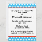 Invitation de Baby shower d'éléphant mignon person (Dos)