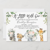 Invitation de Baby shower des animaux Safari neutr (Devant)