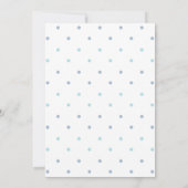 Invitation de baby shower des bleus layette | (Dos)