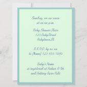 Invitation de Baby shower des oiseaux et des fleur (Dos)