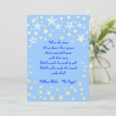 Invitation de baby shower d'étoiles bleues (Debout devant)
