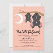 Invitation de Baby shower d'Halloween trop mignonn (Devant)