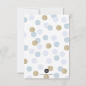 Invitation de baby shower d'hiver de garçon, bleue (Dos)