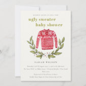 Invitation de Baby shower d'hiver doux et moche (Devant)