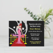 Invitation de Baby shower d'Hollywood (Debout devant)