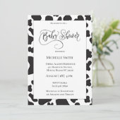 Invitation de Baby shower d'impression de vache él (Debout devant)