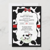 Invitation de Baby shower d'impression de vaches n (Devant)