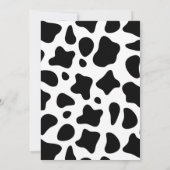 Invitation de Baby shower d'impression de vaches n (Dos)