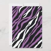 Invitation de Baby shower d'impression Zebra - Pur (Dos)