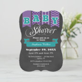 Invitation de Baby shower d'indicateur de tableau  (Debout devant)