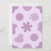 Invitation de Baby Shower Dino Violet (Dos)