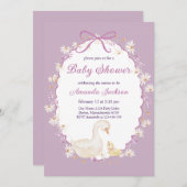 Invitation de Baby shower d'oie (Devant / Derrière)