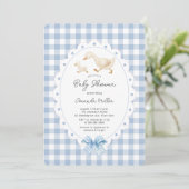 Invitation de Baby shower d'oie joueuse (Debout devant)