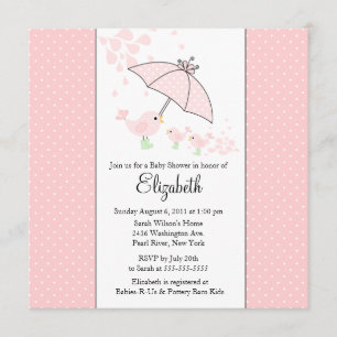 Invitation de baby shower d'oiseau de JUMELLES
