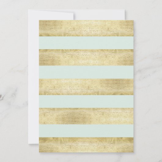 Invitation de baby shower d'or et de script en men (Dos)