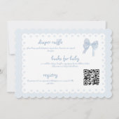 Invitation de Baby Shower Double Face avec Rubans (Dos)