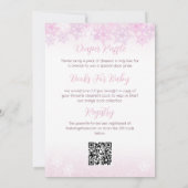 Invitation de baby shower Double Face Flocon de Ne (Dos)
