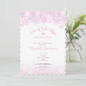 Invitation de baby shower Double Face Flocon de Ne (Debout devant)