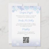 Invitation de baby shower Double Face Flocon de Ne (Dos)