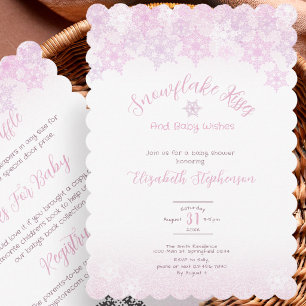 Invitation de baby shower Double Face Flocon de Ne