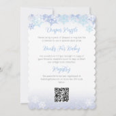 Invitation de baby shower Double Face Flocon de Ne (Dos)