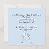 Invitation de baby shower d'ours de nounours - (Dos)