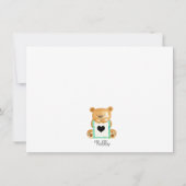Invitation de Baby shower d'ours en peluche (Dos)