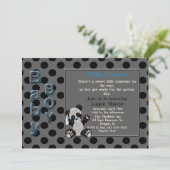 Invitation de baby shower d'ours panda de Boyl de (Debout devant)