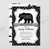 Invitation de baby shower d'ours pour des garçons (Devant / Derrière)