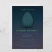 Invitation de Baby shower Dragon (Devant / Derrière)