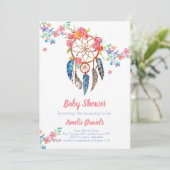 Invitation de baby shower Dream Catcher (Debout devant)