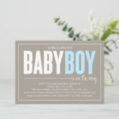 Invitation de baby shower du bébé | (Debout devant)