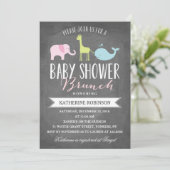 Invitation de baby shower du brunch | de bébé (Debout devant)