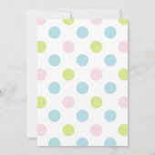 Invitation de baby shower du brunch | de bébé (Dos)