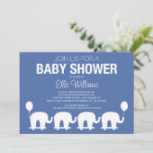 INVITATION DE BABY SHOWER DU CIRQUE %PIPE% DE BLEU (Debout devant)