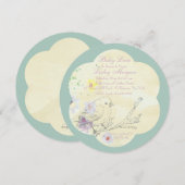 Invitation de baby shower du PK d'oiseau de bébé (Devant / Derrière)