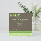 Invitation de Baby shower écologique et Brown (Debout devant)
