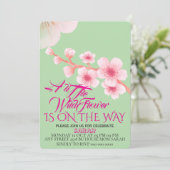 Invitation de baby shower Editable Une Petite Fleu (Debout devant)