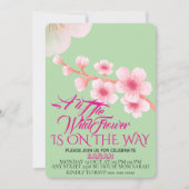 Invitation de baby shower Editable Une Petite Fleu (Devant)