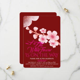 Invitation de baby shower Editable Une Petite Fleu