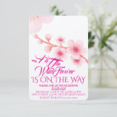 Invitation de baby shower Editable Une Petite Fleu (Debout devant)