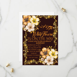 Invitation de baby shower Editable Une Petite Fleu