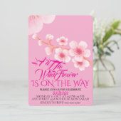Invitation de baby shower Editable Une Petite Fleu (Debout devant)