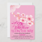 Invitation de baby shower Editable Une Petite Fleu (Devant)