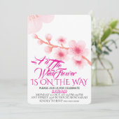 Invitation de baby shower Editable Une Petite Fleu (Debout devant)