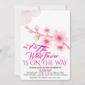 Invitation de baby shower Editable Une Petite Fleu (Devant)