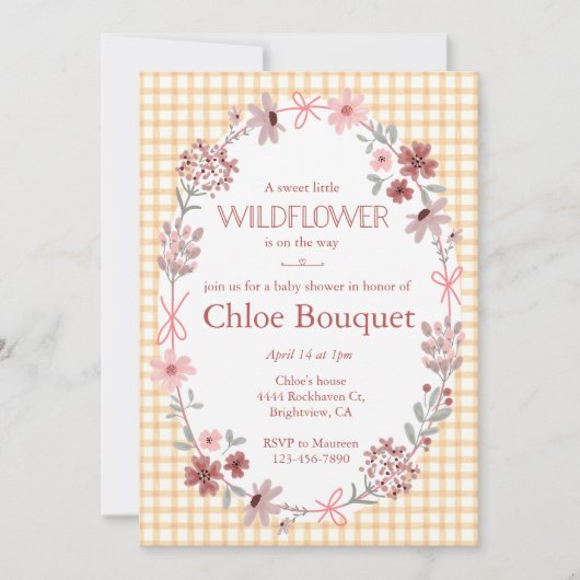Invitation de Baby Shower éditables '012 Copper Wi (Devant)