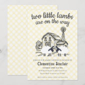 Invitation de baby shower éditables '015 Lemon Two (Devant / Derrière)