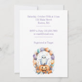 Invitation de Baby shower éffrayant (Dos)