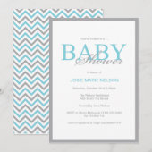 Invitation "de baby shower élégant" (Devant / Derrière)